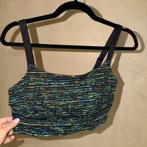 lululemon athletica Black and Blue Patterned Bra Size 8